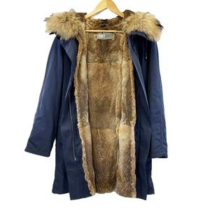 Yves Salomon rabbit fur coat 36 euc